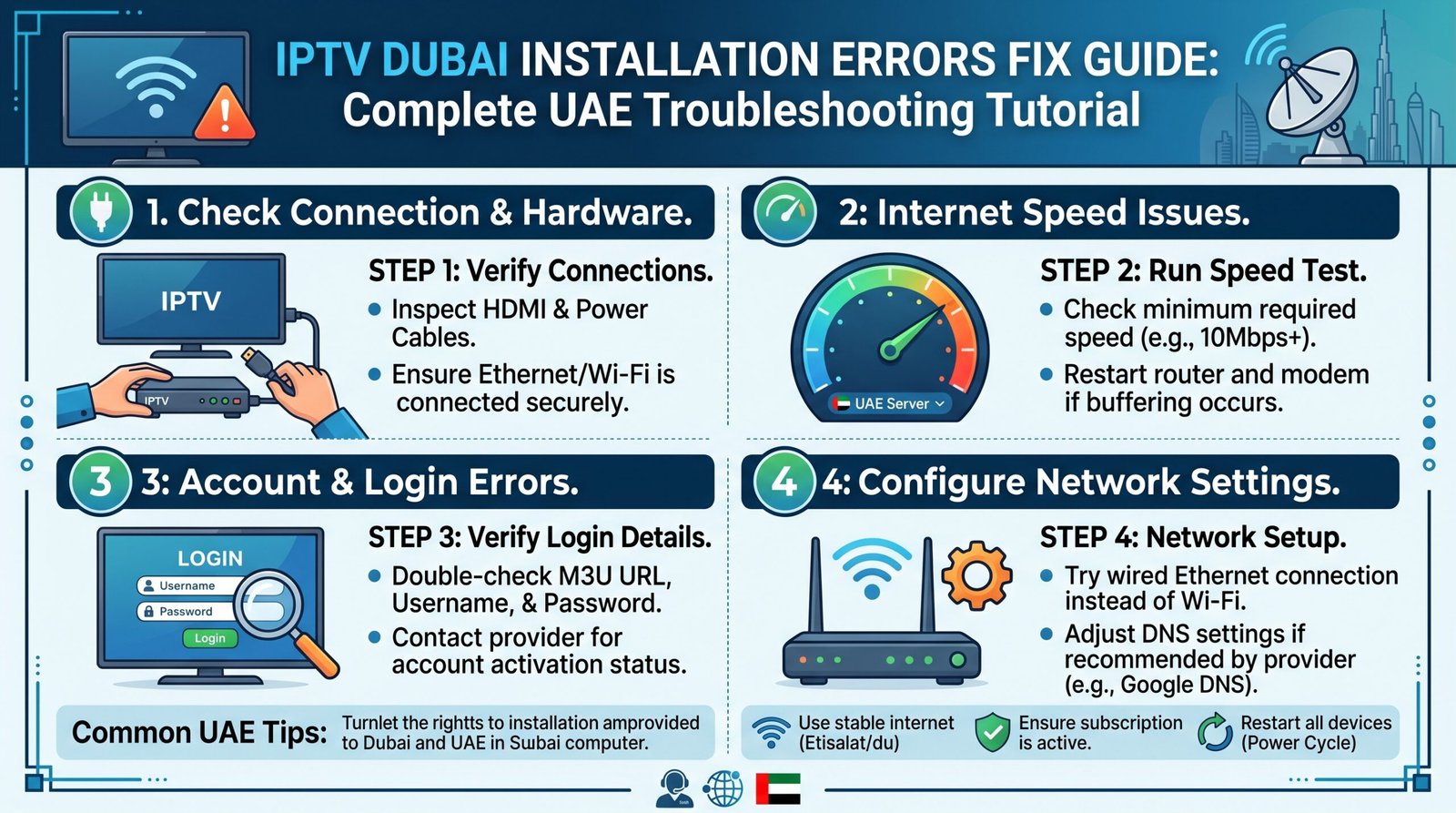 IPTV Installation Errors Fix