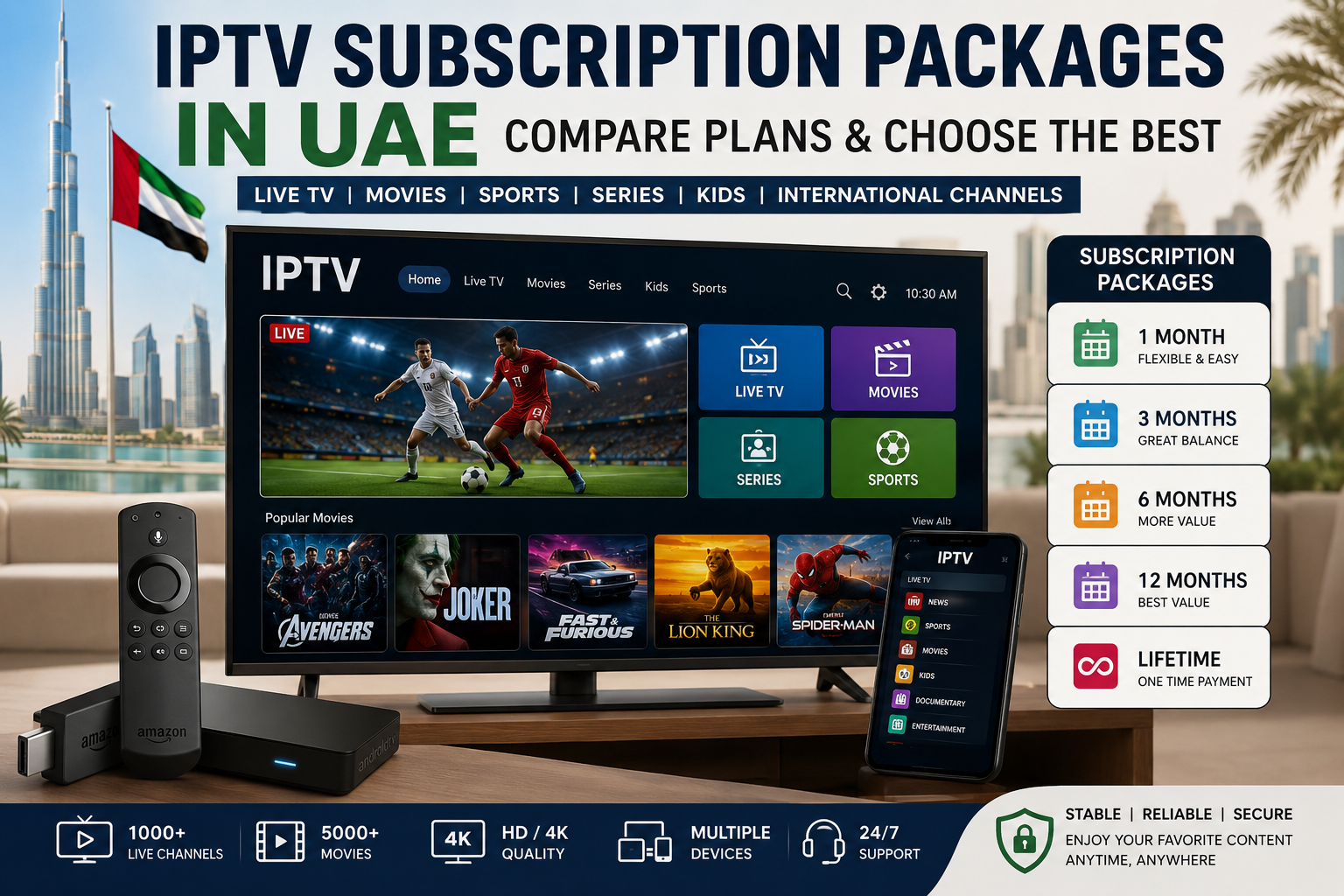 IPTV Subscription Packages UAE