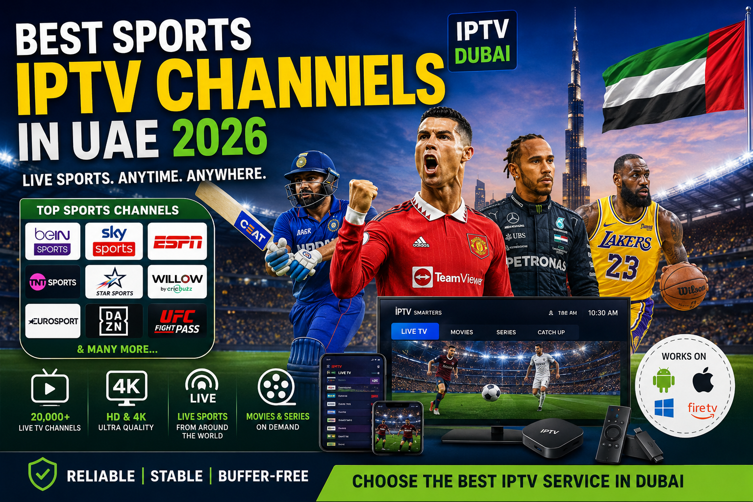 Best Sports IPTV Channels UAE